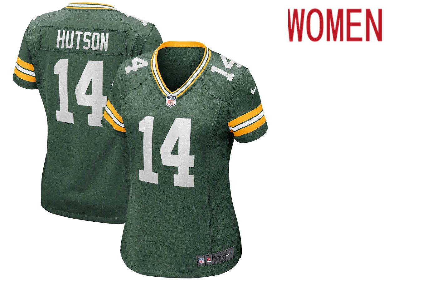 Women Green Bay Packers #14 Don Hutson Nike Green Game Retired Player NFL Jersey->women nfl jersey->Women Jersey